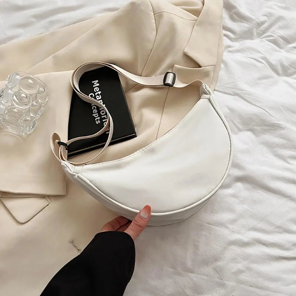 Nylon Crossbody Bag For Women Fashion Portable Casual Hobos Sport Chest Bag Underarm Bag Students Dumpling Shape Shoulder Bag
