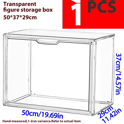 Multifunctional Foldable Storage Box Organizer for Figurines, Jewelry, Makeup, Blind Box, Bag Display – Super Big Acrylic Case
