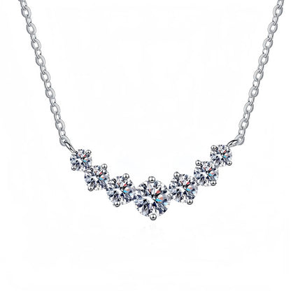 925 Sterling Silver Necklace Pendant 5A Zircon Fashion for Women Wedding Jewelry Engagement Charm Party Gift Fine fine chain
