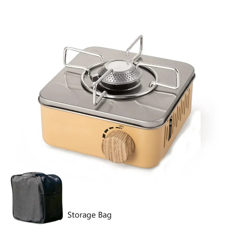 2800W Camping Mini Gas Stove Portable Cassette Furnace Butane Stove with Carrying Bag Outdoor Gas Burner for Picnic Camp Cooking