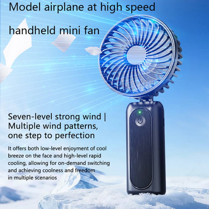 Portable Handheld Fan, Battery Operated Fan with Base, Rechargeable Mini Fan for Outdoor Indoor for Summer and For Outdoor