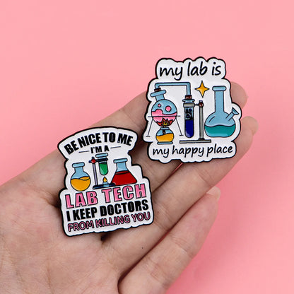 Cute Animals Enamel Pines Doctor Chemistry Quotes Brooch Metal Pins Badge on Backpack Clothing Accessories Fashion Jewelry Gifts