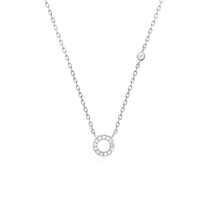 VEWANT New 925 Sterling Silver Monogram Initial Letter A M Pendant Long Chain Necklace Crystal Fine Jewelry Luxury Fine Jewelry