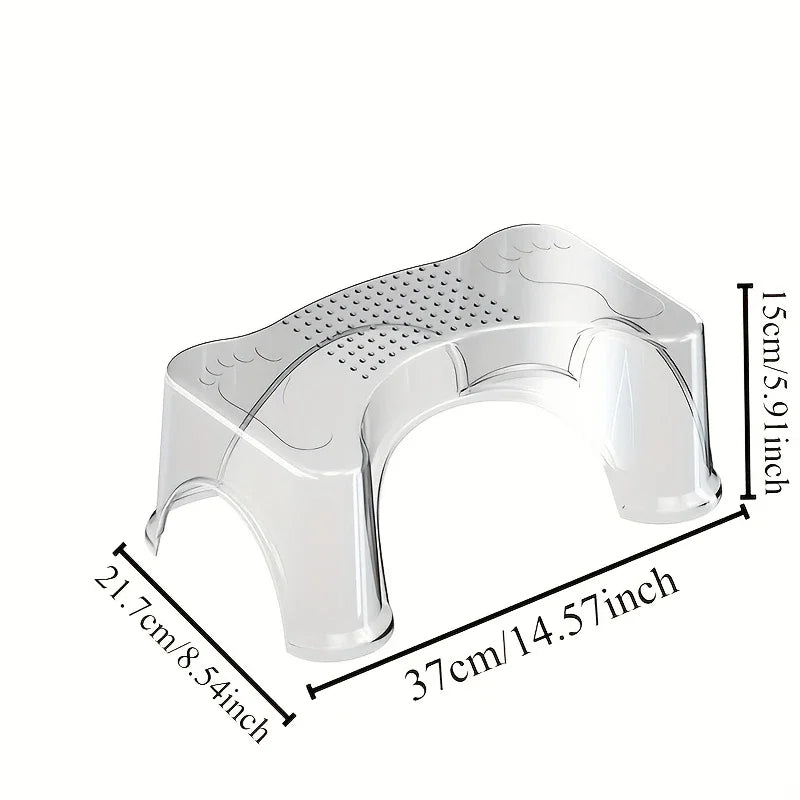 Modern design high toilet seat with waterproof anti-slip footrest, thick squatting platform for adults and elderly