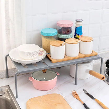 Kitchen Retractable Shelves, Cupboard Dish Racks, Kitchenware Condiment Storage Racks, Kitchen Spice Racks Storage Shelves