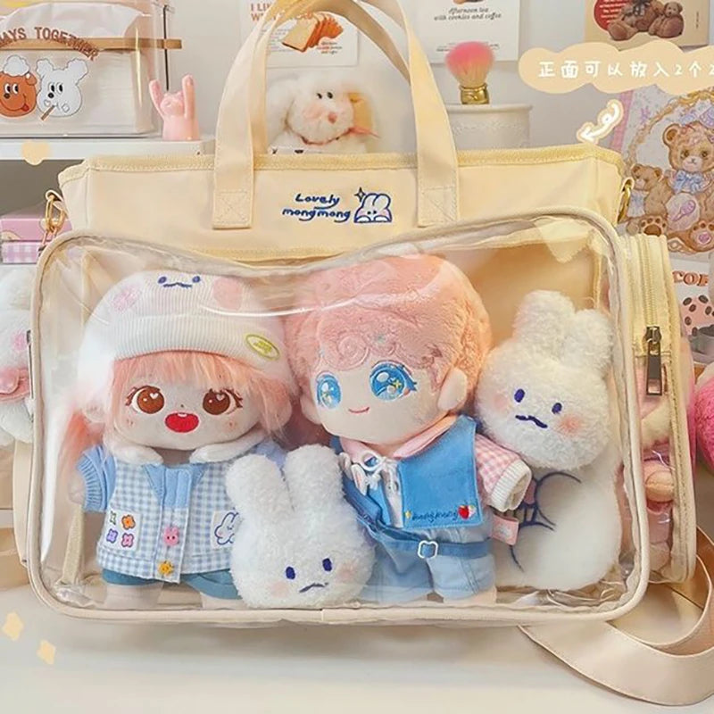 Transparent bag ita bag bolsos cruzados Japanese Cute Big Bag Female Bag New Student Shoulder Cross Body Hand Bag tote bag
