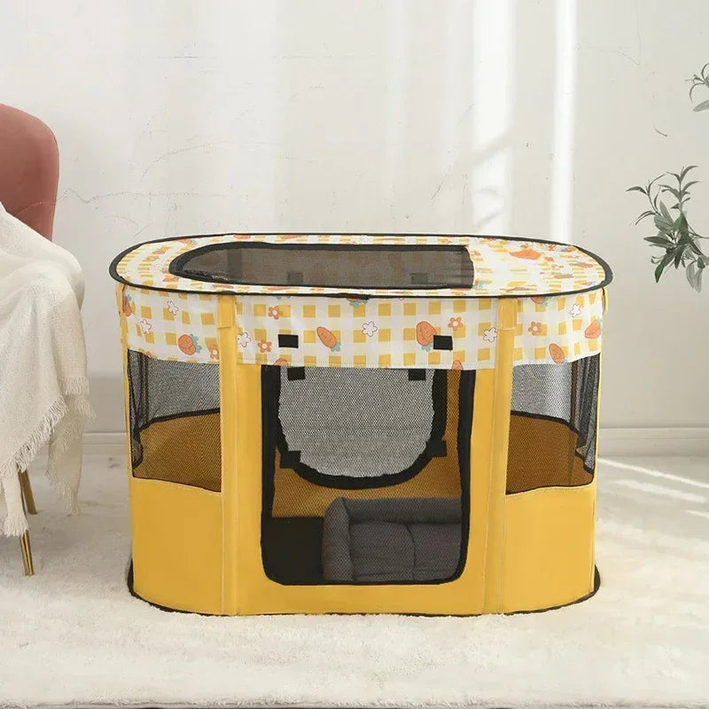 Foldable Pet Playpen - Portable Cat Delivery Room Tent Indoor Outdoor Dog Kennel Crates Pet Birthing Center Essential Supplies