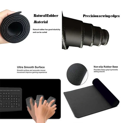 Black and White Mouse Pad Star Trek Laptop Mouse Pad Office Mouse Pad Computer Keyboard and Mouse Pad Large-Size Gaming Desk Mat