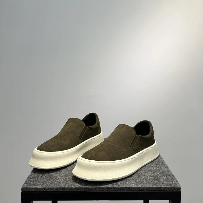 Men Casual Shoes Spring 2026 Comfortable Soft Sole Lightweight Breathable Loafers Fashion Versatile Leisure Slip on Flat Shoes