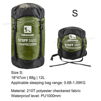 HIKEMAN Compression Stuff Sack for Sleeping Bag Outdoor Camping Backpacking Hiking Gear Storage Bags
