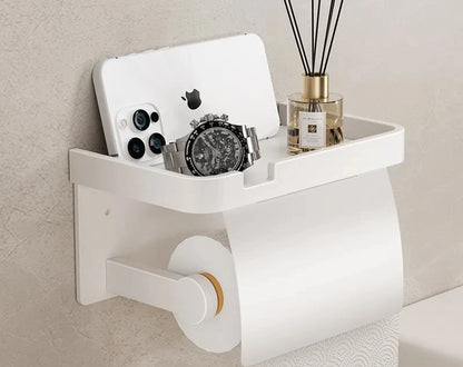 Cream White Toilet Tissue Box Wall Mounted Non Perforated Toilet Bathroom Toilet Paper Box Roll Paper Toilet Paper Storage Rack