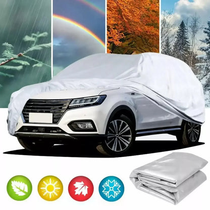 Car Cover Protection Outdoor Exterior Sun Snow UV Winter Summer SUV Sedan Auto Sunshade Dustproof Waterproof Black Silver