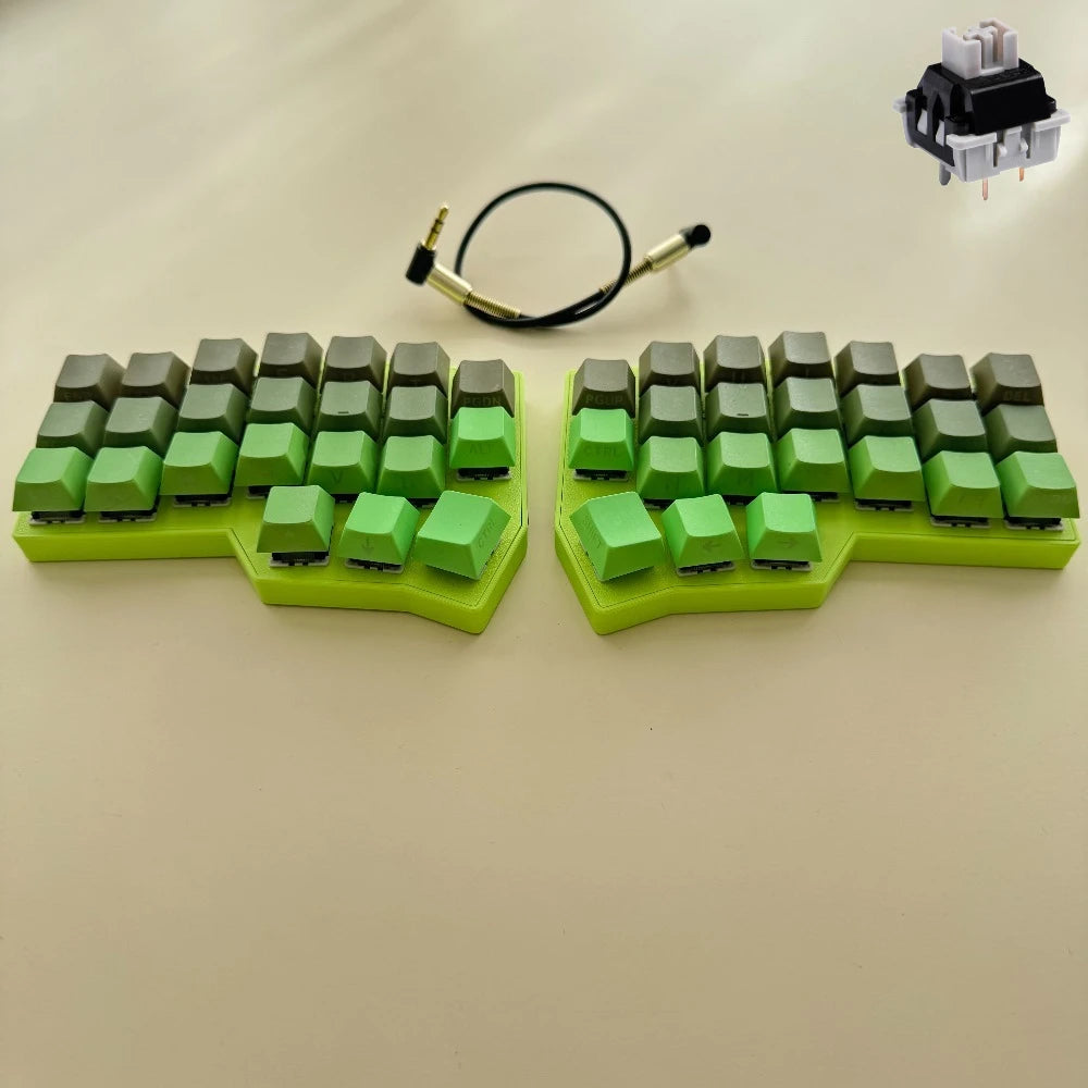 Tenting CorneV4.1 Spilt Keyboard Kit Green Pink Wired Hotswap Horn Keyboard Ergonomic Gaming Accessory Keyboard RGB VIAL Teclado