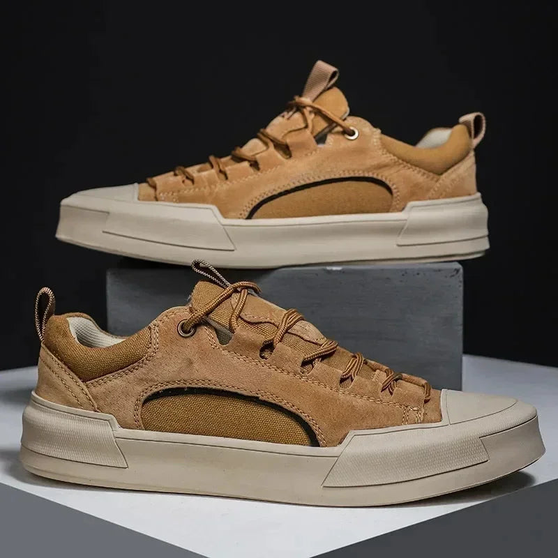 Men's Casual Leather Shoes 2024 New Shoes for Men High-top Black Casual Male Sneakers Platform New Tenis Masculino Mens Loafers