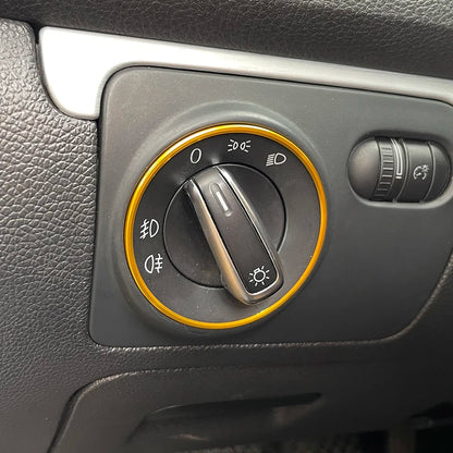 For Volkswagen Polo Golf MK5 MK6 Jetta Beetle Passat T-Cross T-ROC Atlas Eos Magotan Headlight Switch Knob Trim Ring Recessed