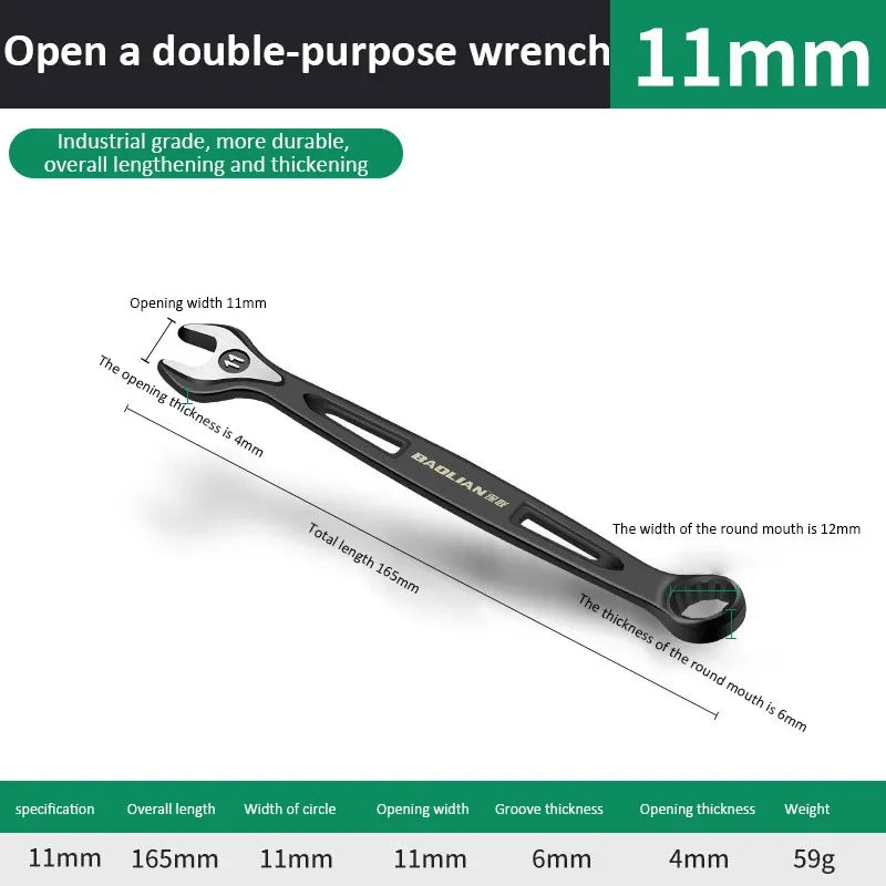 Durable Ratchet Wrench 8-32mm Universal Double Open Ends Torx Wrench Combination Wrench Fast Ratchet Wrench Auto Repair Tools