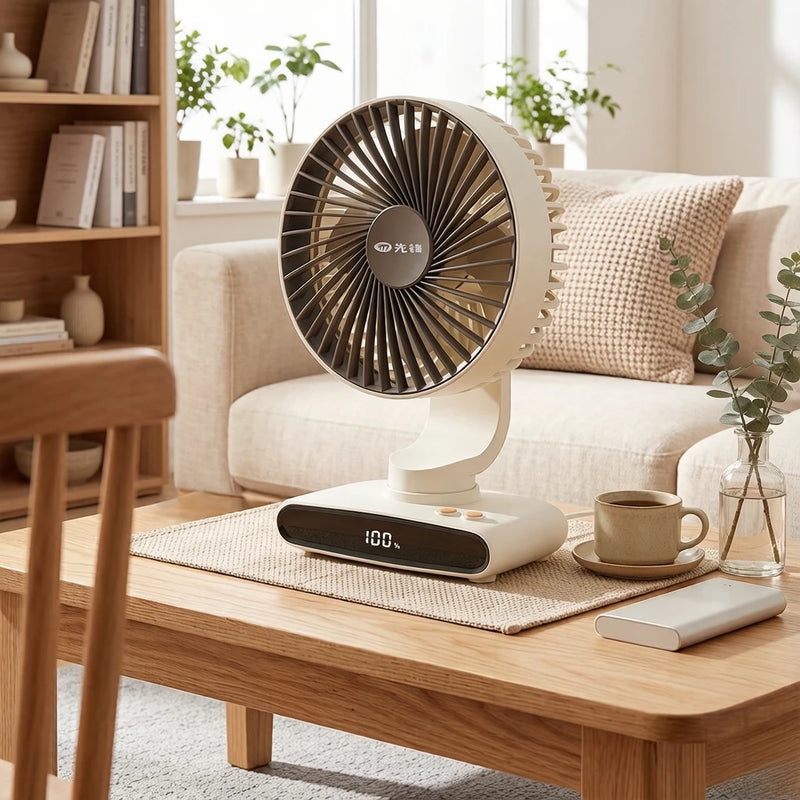 Portable USB Air Circulation Fan, Small Desk Fan with Strong Wind, Quiet Energy-Saving for Home & Office, Durable Long-Lasting