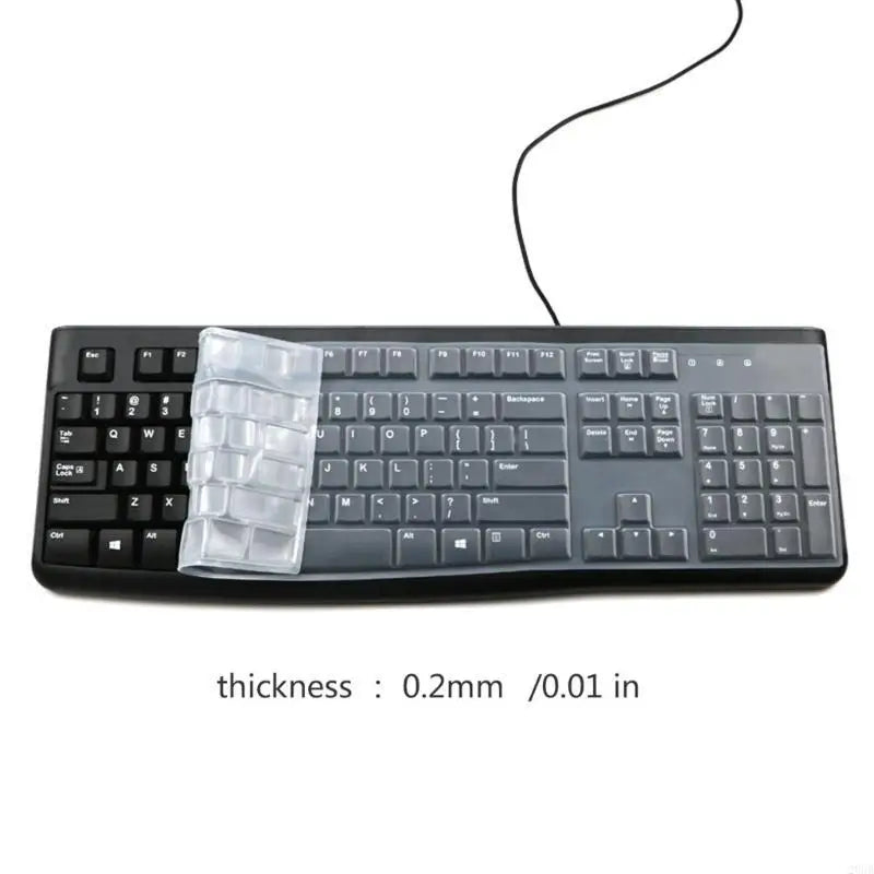 20CB Keyboard Cover for K120 MK120 Corded Keyboard Silicone Keyboard Protectors Skin Ergonomic Keyboard Protective