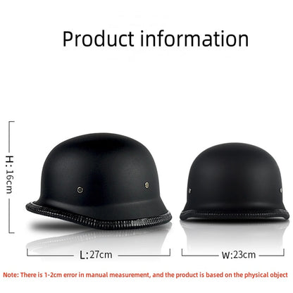 Motorcycle Bicycle Open Riding Retro Helmet, Casco Half Helmet, Cool Matching Glasses Universal Adjustable DOT Certification