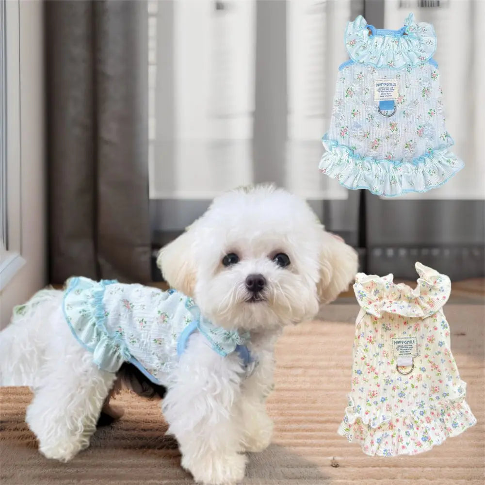 Pet Clothes Thin Dog Cool Dress Cute Breathable Dog Cooler Clothes Soft Skin-friendly Pet Dress for Small Medium Dogs