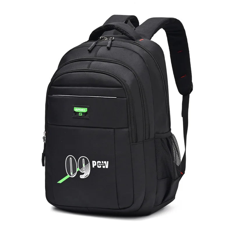 Backpack Men's Simple Large Capacity Junior High School Student School Bag Outing Travel Computer Double Shoulder Bags On Sale