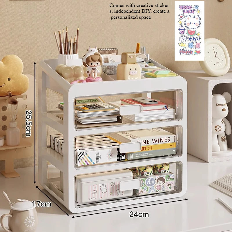 Drawer Desktop Organizer, Organizer Drawers, Desk Stationery Organizer, Multifunctional Dustproof Large Capacity Office Shelf