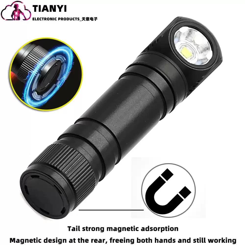 Headlamp with Aluminum Alloy Headband, L2 High Brightness Outdoor Lighting, Corner Light for Low-Light Work, Waterproof for Camp