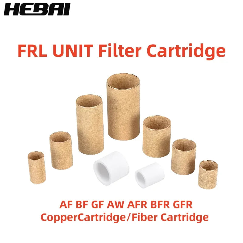 HEBAI AFR BF BFR GFR AW AF 2000 3000 4000 5000 Pneumatic Air Filter Element Copper Cartridge Fiber Filter Element Air Treatment
