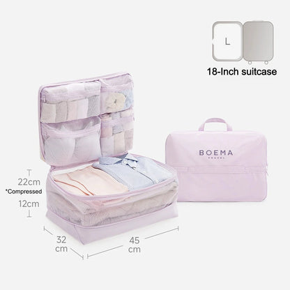 Comforter Storage Bag - Large Capacity Bedding Storage Bags Ultra Space Saving Self Compression Organizer, Washable Compression