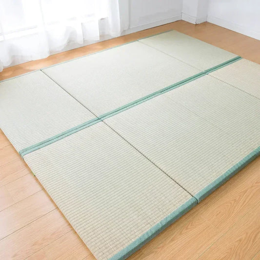 Japanese Tatami Mattress Folding Rectangle Straw Mat for Yoga And Sleeping Portable 3cm Thick Comfortable Sleeping Mat