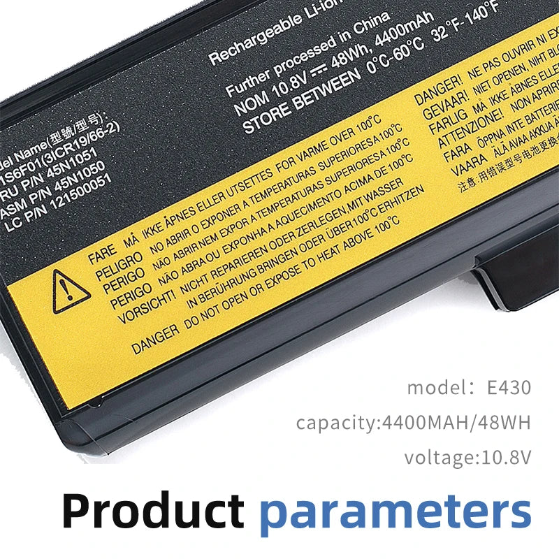 SUOZHAN For Lenovo ThinkPad E430 E530 E431 E531 E435 E440 E540 E445 E545 Z480 Z580 G480 G580 Y580 B590 Laptop Battery 45N1043
