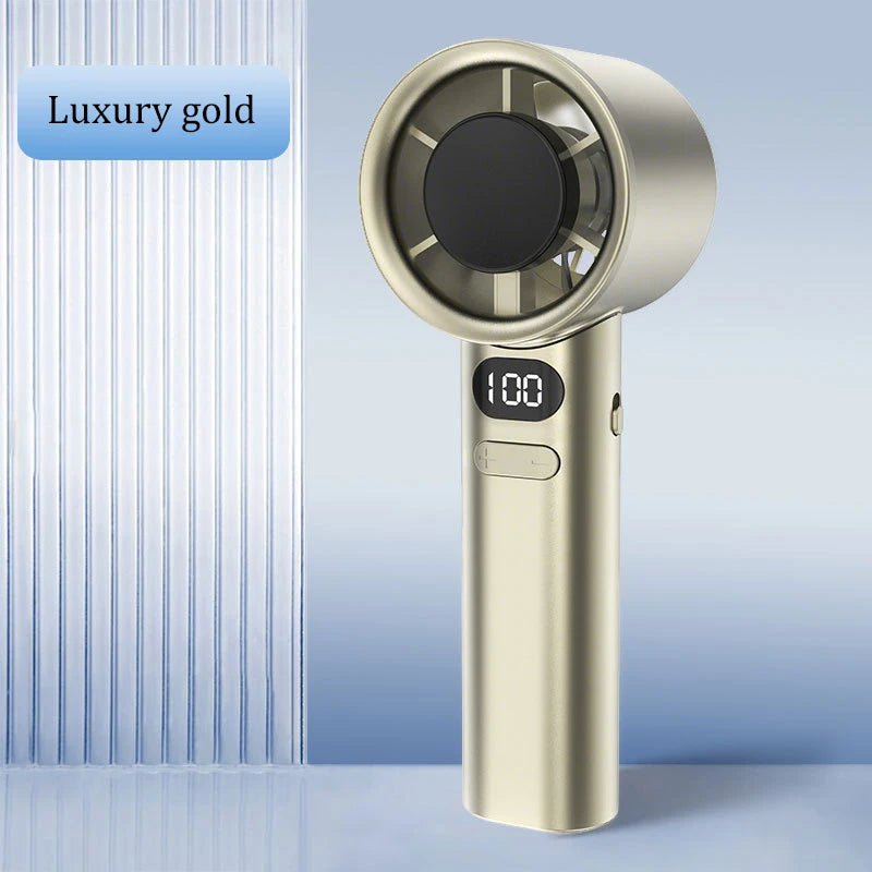 Lenovo LED Digital Display 3000mah Handheld Fan Electric Hand Fans Ice Compress High-Speed Cooling USB Rechargeable Portable Fan