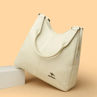 Top-handle Hobo Bag Leather Women Handbags Female Leisure Shoulder Bags Fashion Purses Vintage Bolsas Large Capacity Tote Bag