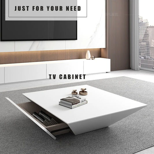 Modern coffee table large furniture, well-designed storage