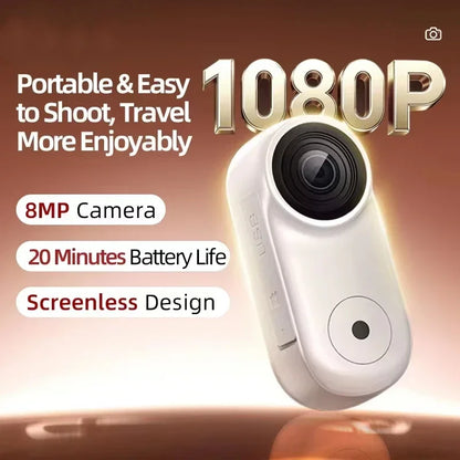 Lenovo Portable Mini Action Camera 4K HD Thumb POV Camera Body Cam Wearable Helmet Recorder Magnetic Pocket Sports Camera