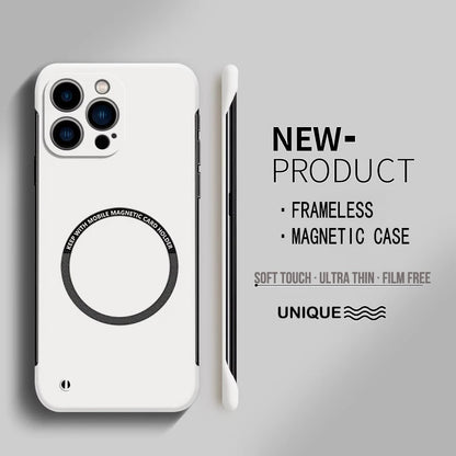 Ultra Thin Matte Hard PC Magnetic Frameless Color Phone Case For iPhone 17 Air 16E 16 15 14 Plus Pro Max 17 Pro Max Cover Cases