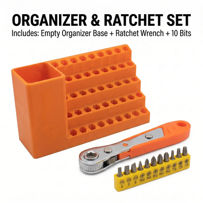 50-Hole Hex Screwdriver Bit Storage Box 1/4 Inch Impact Driver Bit Holder Organizer Durable Tool Box For DIY & Workshop