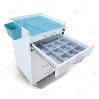Professional Hospital Equipment Pedestal Cabinet Office Movable Storage Tool Cart 5 Drawers Clinic Mobile Dental Cabinet