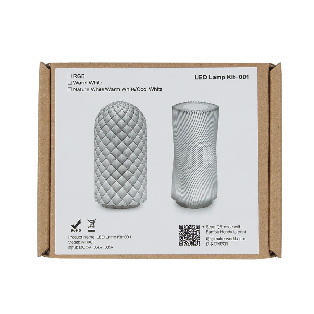 For Bambu Lab Led Lamp Kit 3D Printing RGB Cold Warm White LED Light DIY Model Without Lamp Shell 001 Bambulab 3d Print parts