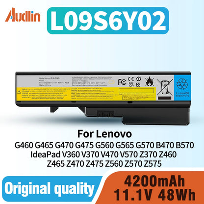 Laptop Battery for Lenovo G460 G465 G470 G475 G560 B470 B570 IdeaPad V360 V370 V470 V570 Z370Z465 Z470 Z560 Z570 Z575 L09S6Y02
