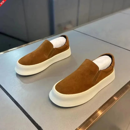 Men Casual Shoes Spring 2026 Comfortable Soft Sole Lightweight Breathable Loafers Fashion Versatile Leisure Slip on Flat Shoes