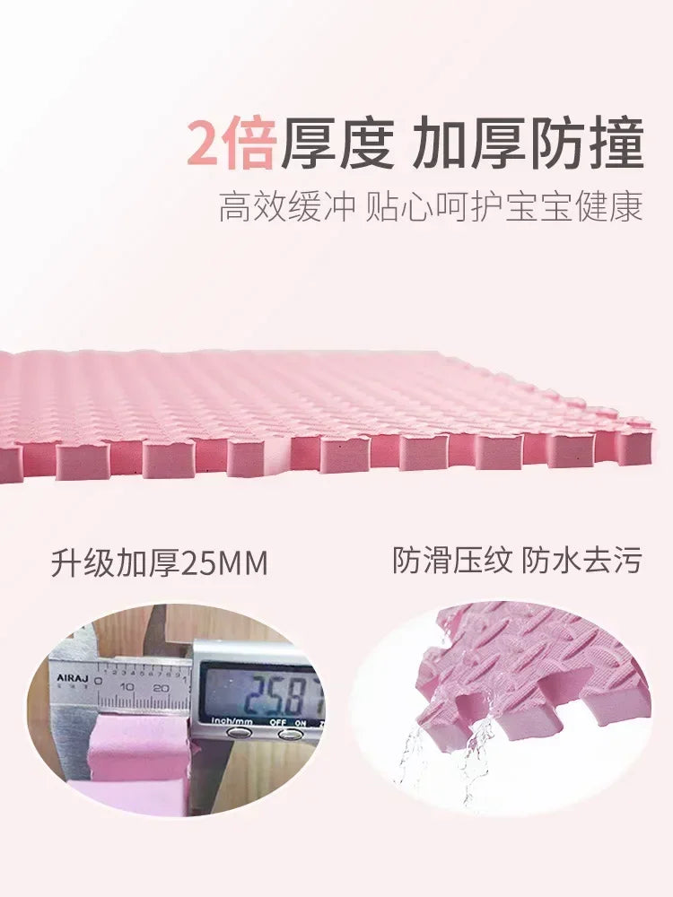 New 30*30cm Thicken Sports Gym Mat Protection EVA Leaf Grain Floor Mats Yoga Fitness Non-Slip Splicing Rugs Shock Room Play Mats
