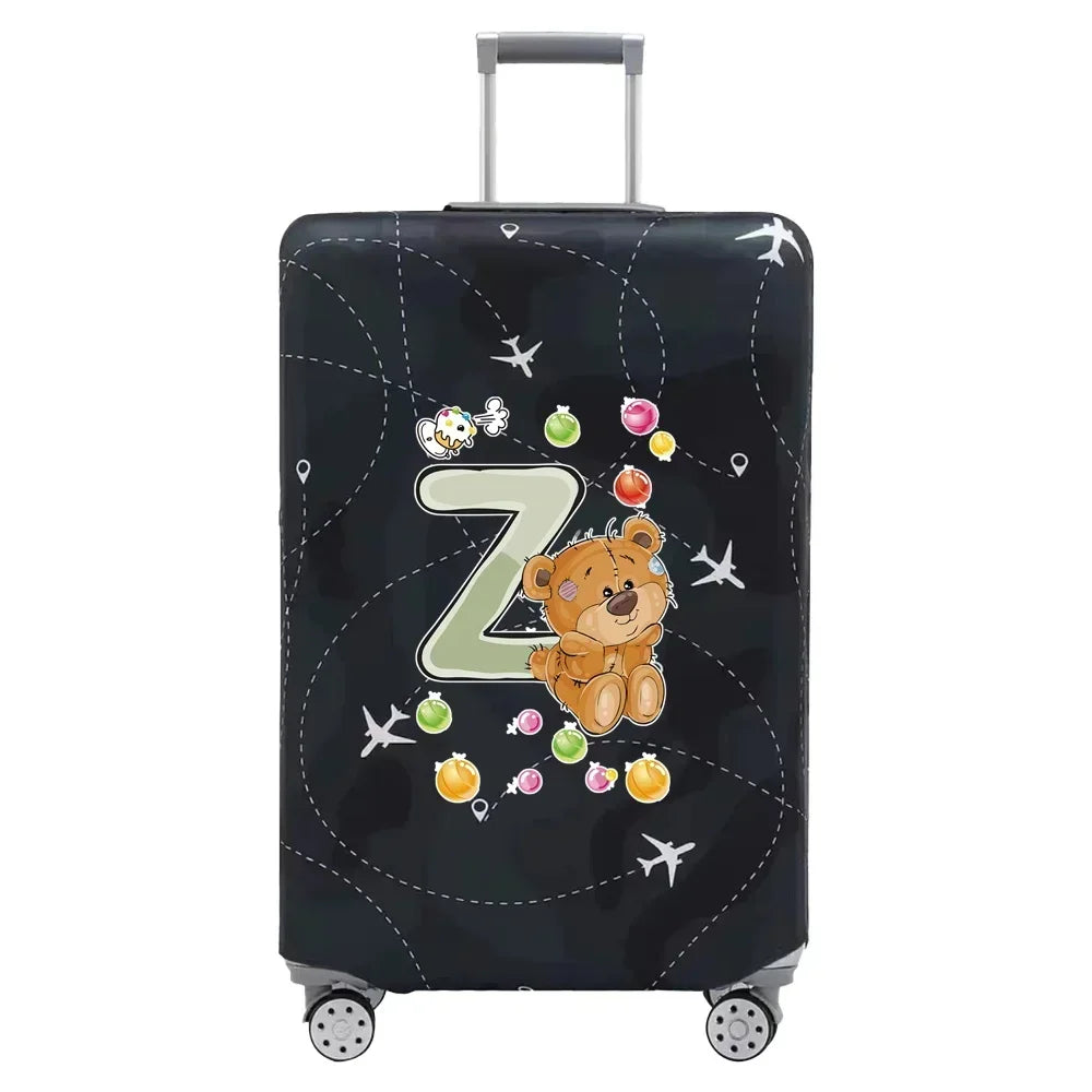 Travel Suitcase Set Is Suitable for 18-32 Inch Stretch Fabric Covers Travel Accessories Luggage Protection Covers Bear Printing