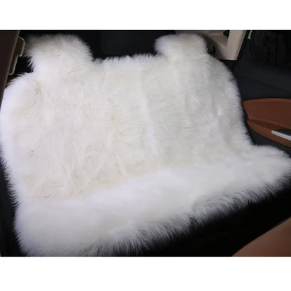 Car Seat Cover Faux Fur Warm Car Seat Cover Faux Plush Black Cute Fundas Coche Asiento Universal Decorative Accessories