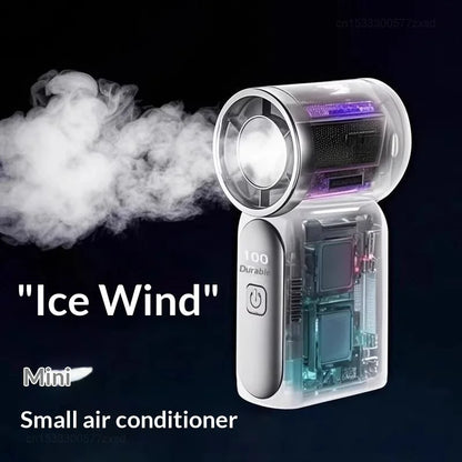 Portable Fan Convenient Creative Mini Fan Pocket Hand-held Fans Lightweight Suitable for Travel Camping Outdoors USBRechargeable