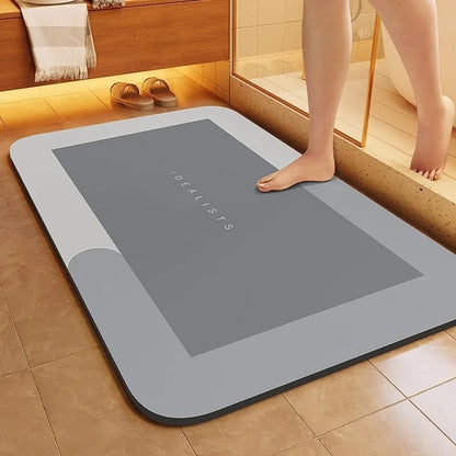 Super Absorbent Bathroom Floor Mat Thickened Bathroom Absorbent Quick-Drying Slip-Resistant Suitable Use Shower Areas Floor Mats