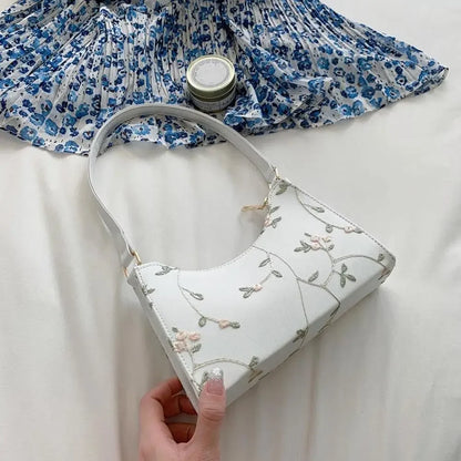 Elegant Small Handbag For Girls PU Leather Purse Wallets Shoulder Bags Women Underarm Bag Mini Messenger Bags Korean Handbag