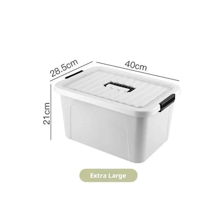 Plastic Storage Box with Cover Clothing Toy Organizer Baskets Multi-Purpose Colorful Stackable Containers Storage Bins Baskets