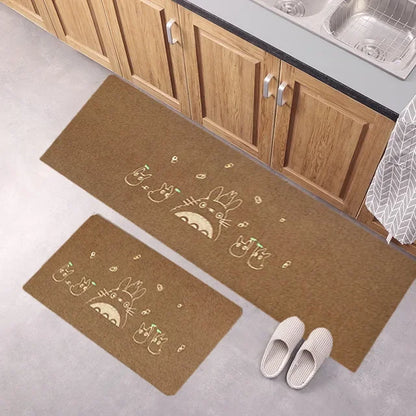 Door Floor Mat Japanese-style Door Mat Rectangle Non-Slip Foot Pad Home Welcome Carpet for Hallway Bath Kitchen Doormat