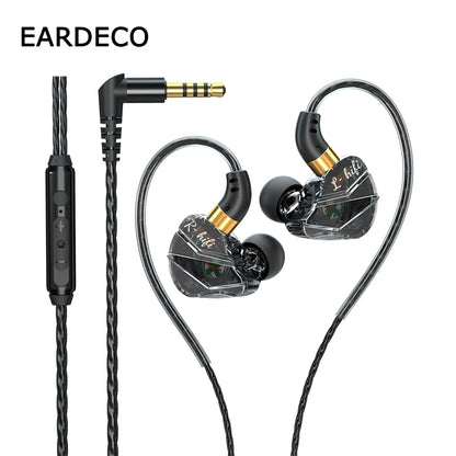EARDECO 3.5mm Wired Earphone In Ear Wired Headphones Bass Sport Earphone Headphone with Mic Earphone Stereo Headphone Headset